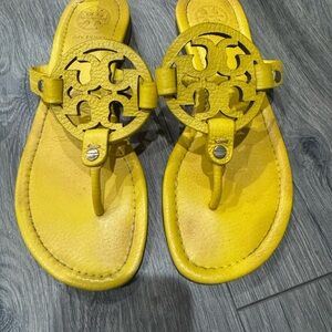 Tory Burch Miller Yellow Leather Sandals size 6